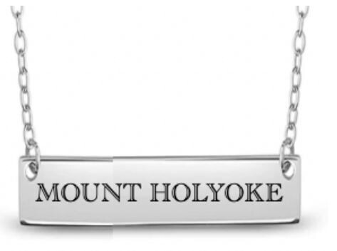 Mount Holyoke Bar Necklace - Block letters