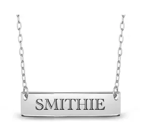 Smith Bar Necklace - Block Letters