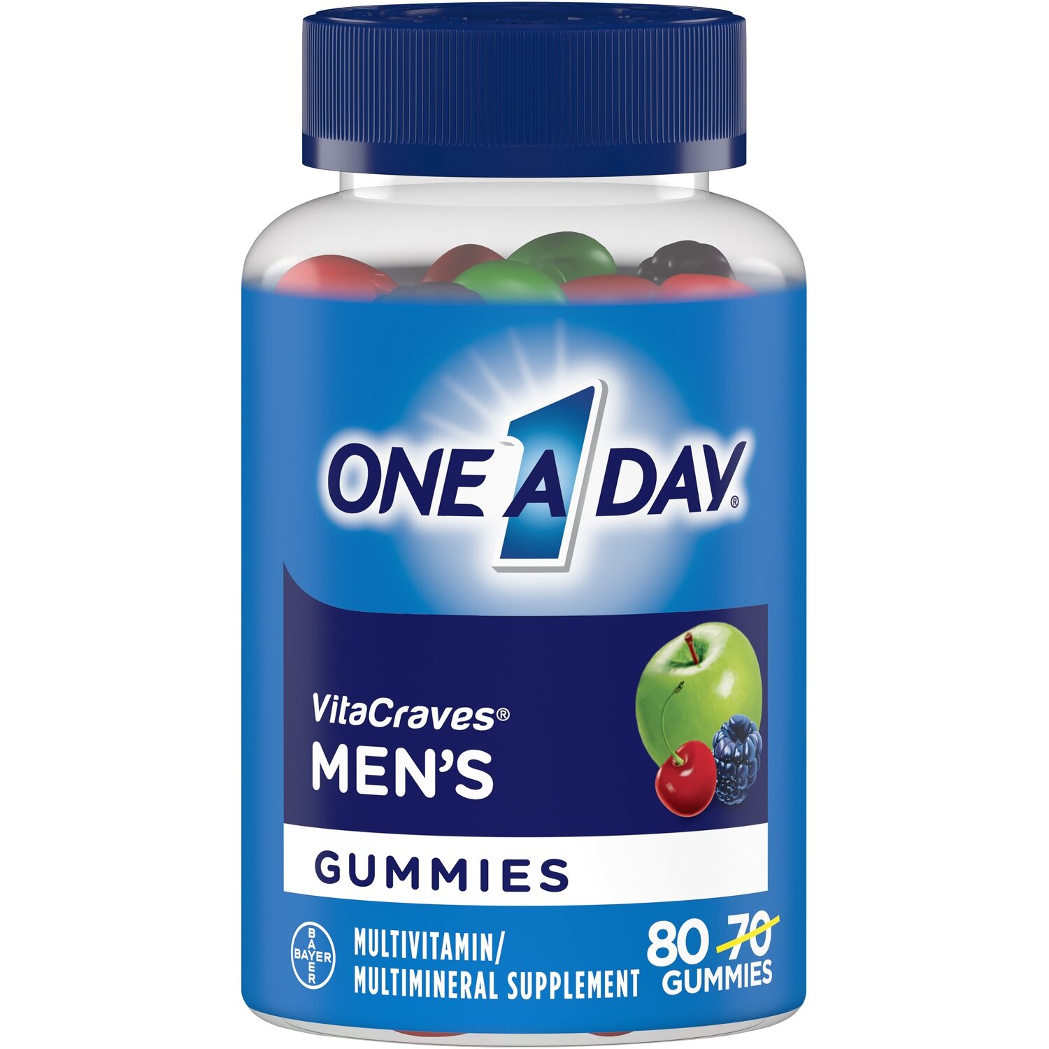 One A Day VitaCraves Men's 50+ Multivitamin Gummies 80ct