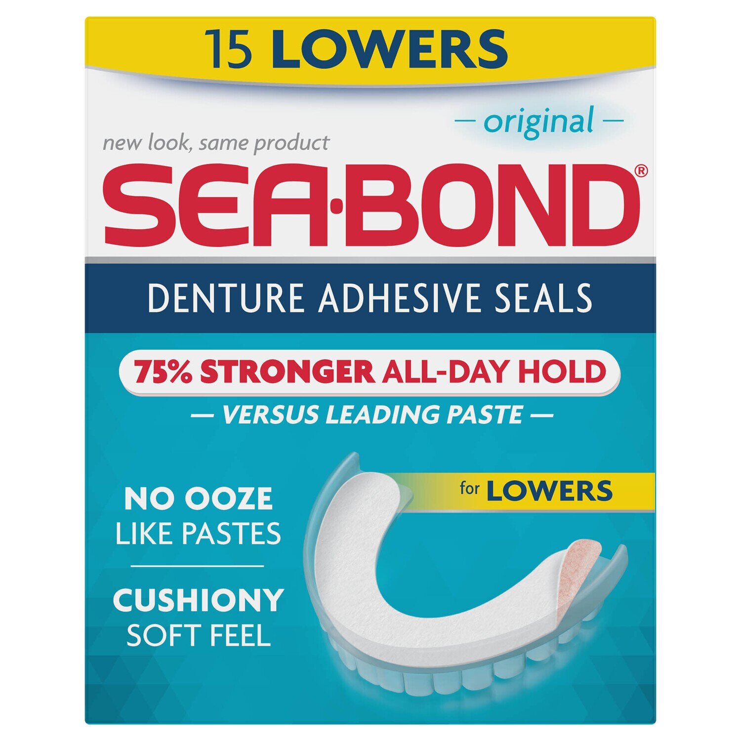 Seabond Denture Adhesive Seals 15ct Lower Strips