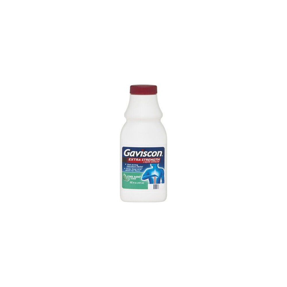 Gaviscon Liquid Antacid Extra Strength Cool Mint Flavor 12 fl oz