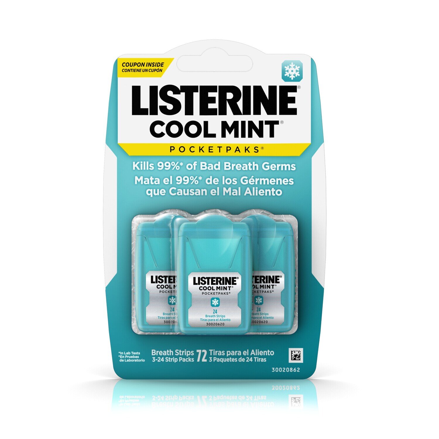 Listerine Cool Mint Pocketpaks Breath Strips 3 Pack