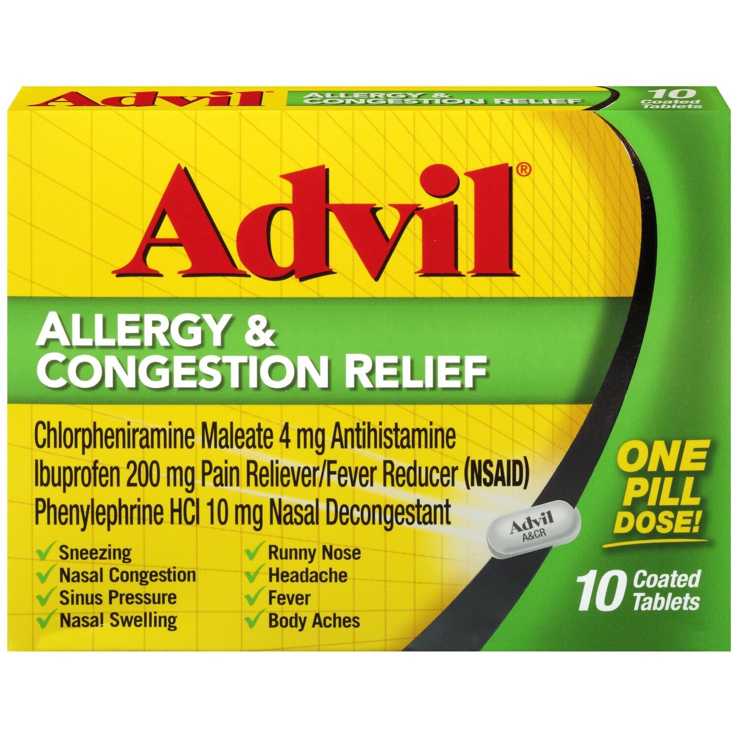 Advil Allergy and Congestion Relief Tablets 10 ct