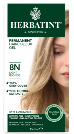 Herbatint Permanent Haircolor Gel 8N Light Blonde for Sensitive Skin