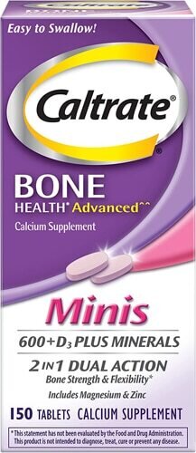 Caltrate Bone Health Advanced Calcium 600 Plus Vitamin D3 Mini Tablets 150ct