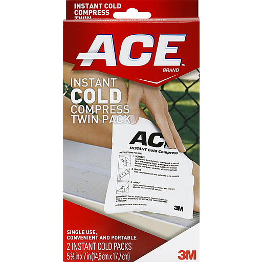 Ace Instant Cold Compress Twin Pack Single Use 6.1in x 6.6in