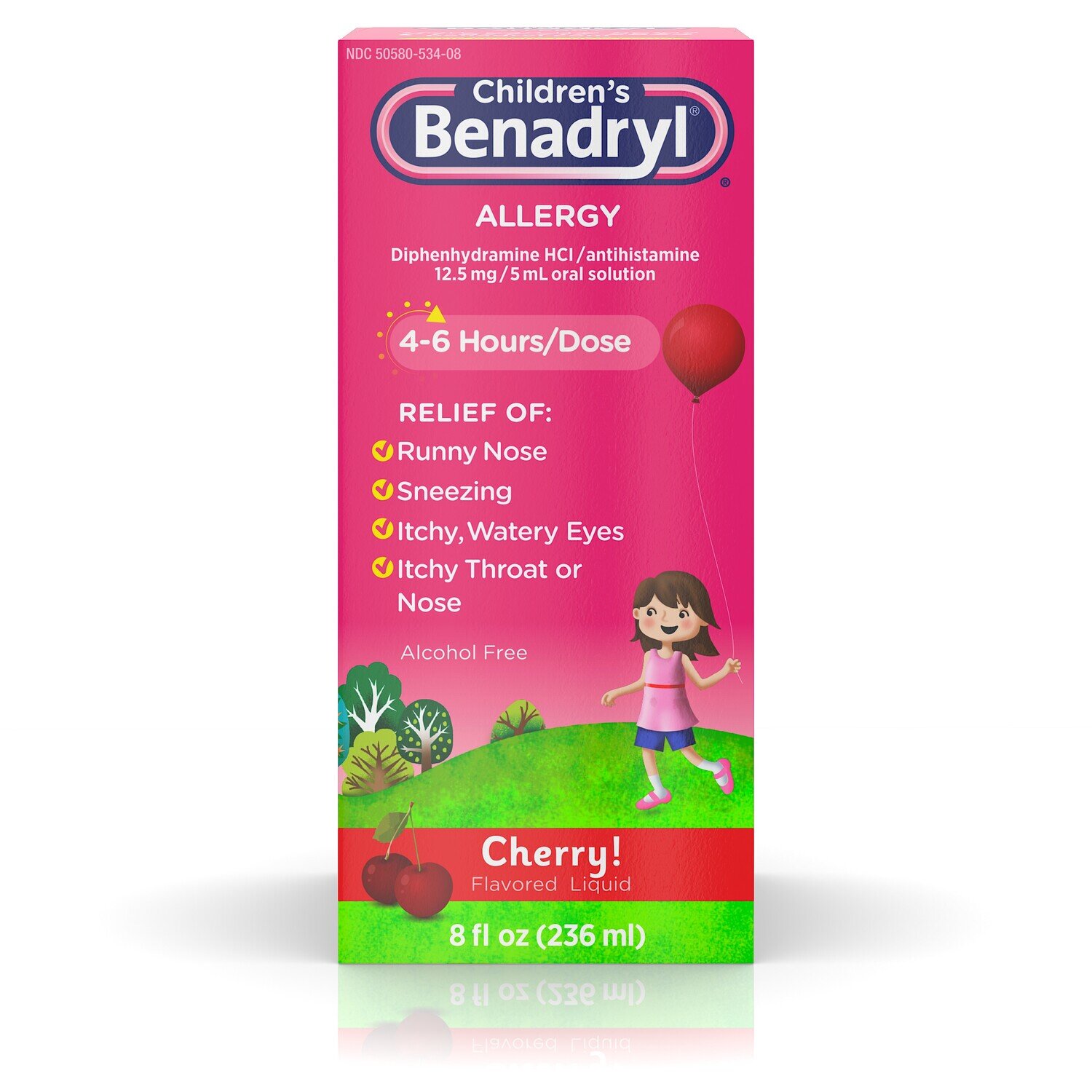 Benadryl Children’s Allergy Cherry Liquid 8 fl oz