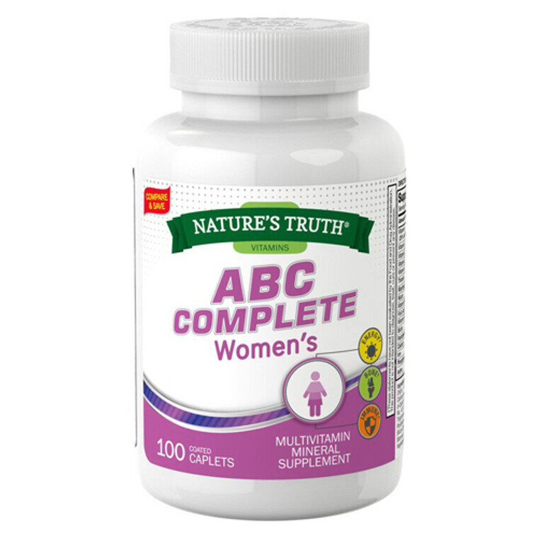 Nature's Truth ABC Complete Women's Multivitamin Coated Caplets 100ct
