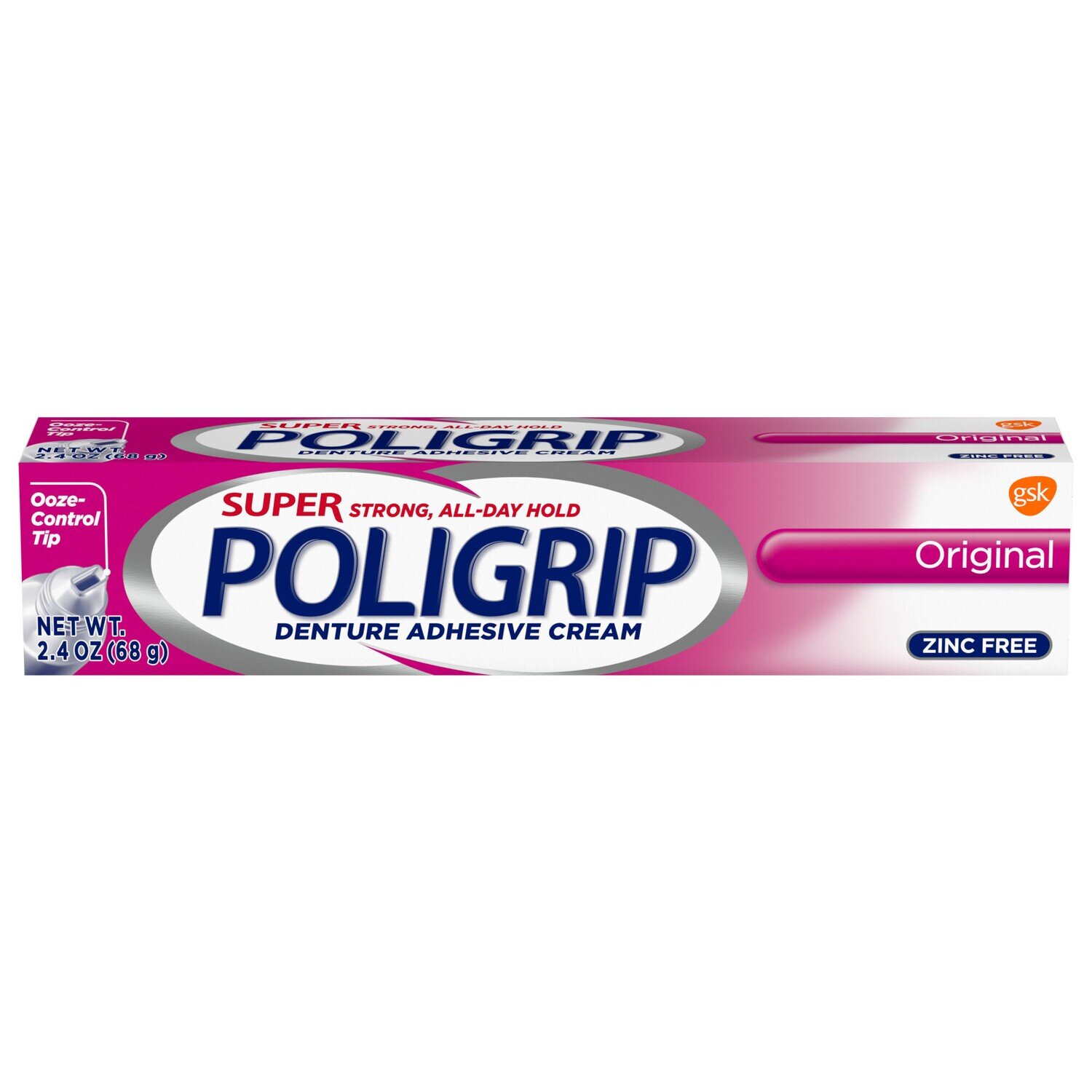 Poligrip Denture Adhesive Cream Original - Mild Mint 2.4oz