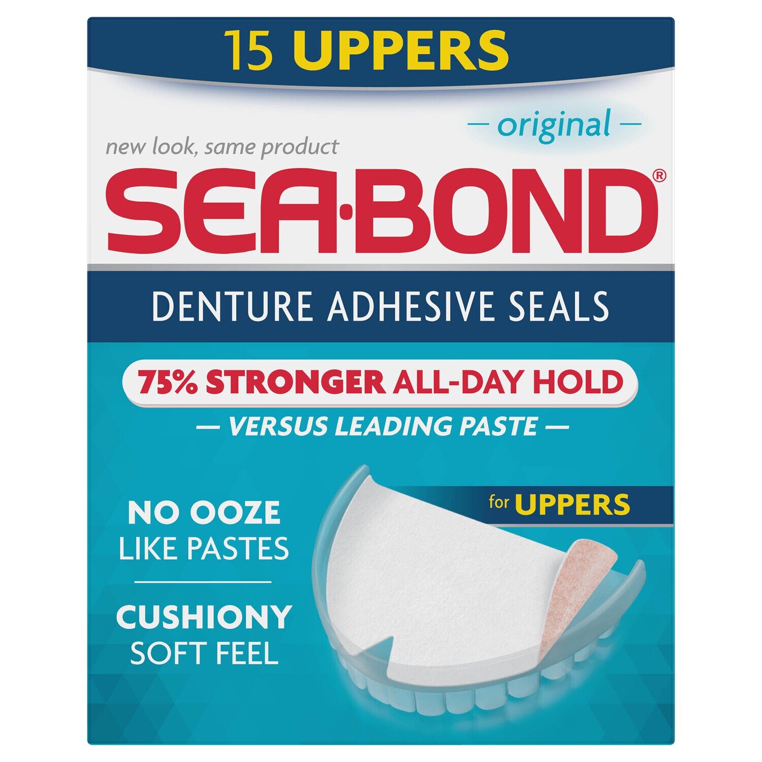 Seabond Denture Adhesive Seals 15ct Upper Strips
