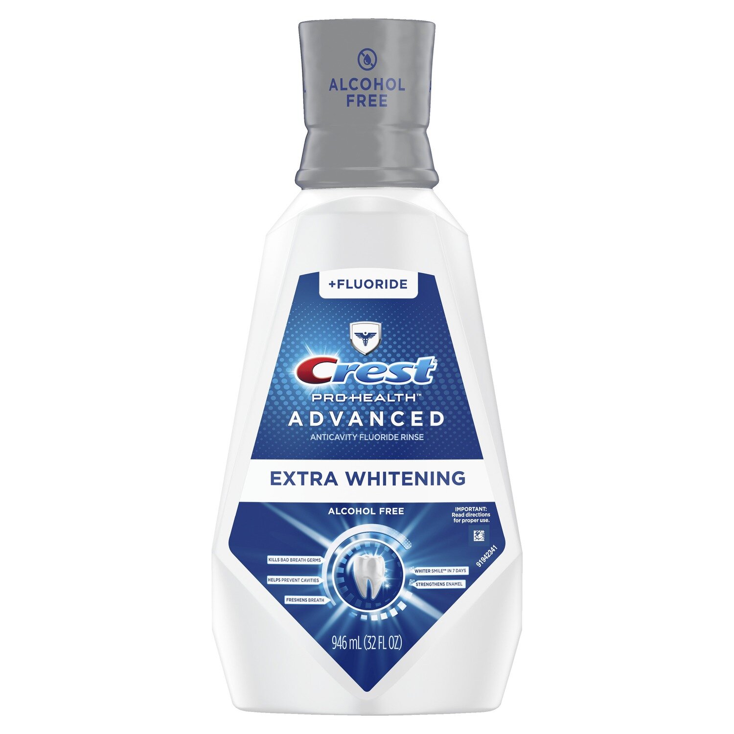 Crest Prohealth Advanced Extra Whitening Rinse Alcohol Free 32oz