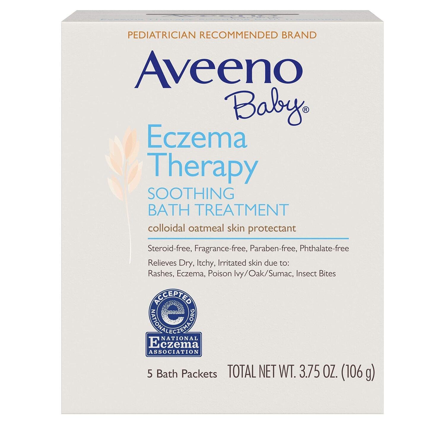 Aveeno Baby Eczema Therapy Smoothing Bath Treatment Packets 5ct