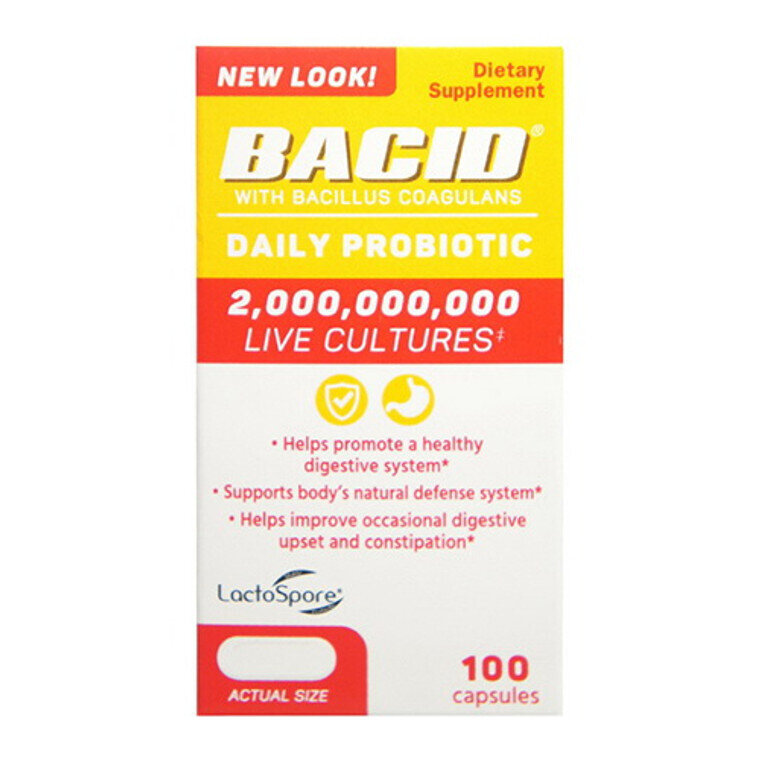 Bacid Daily Probiotic Capsules 100 ct