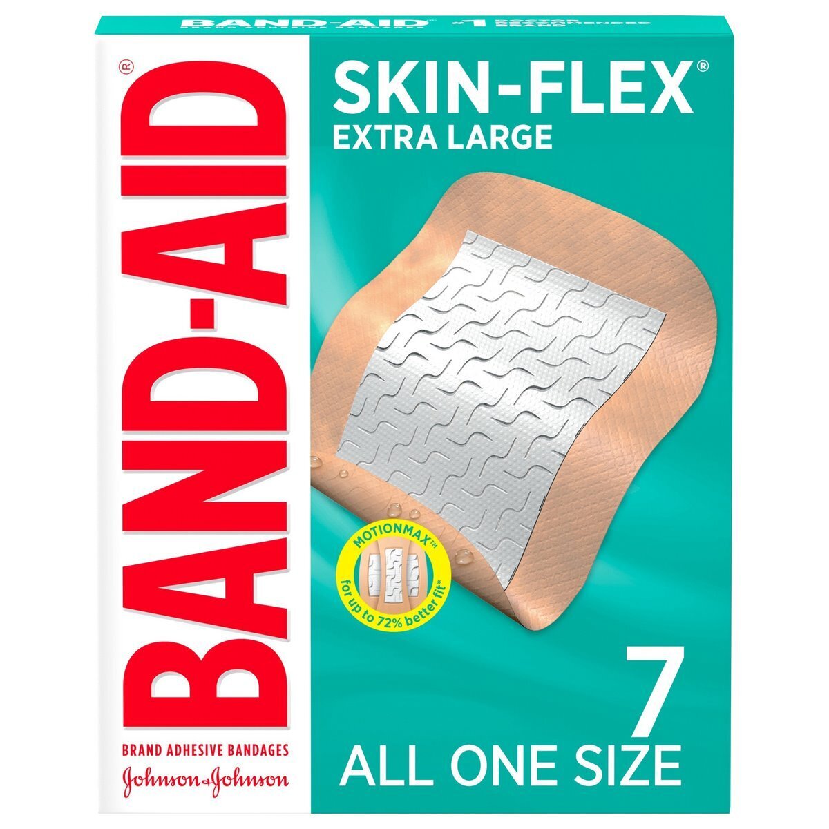 Band-Aid Skin-Flex Extra Large All One Size 2 3/4in x 3 1/2in 7 ct