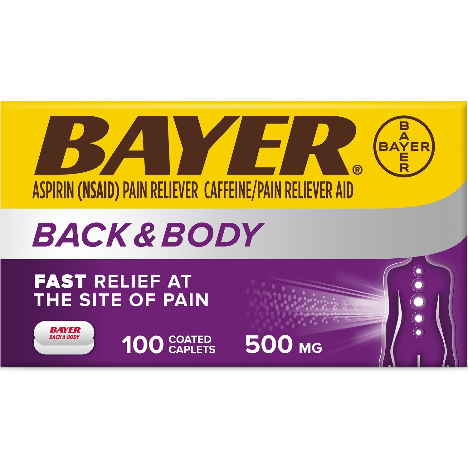 Bayer Back and Body Coated Caplets 100 ct