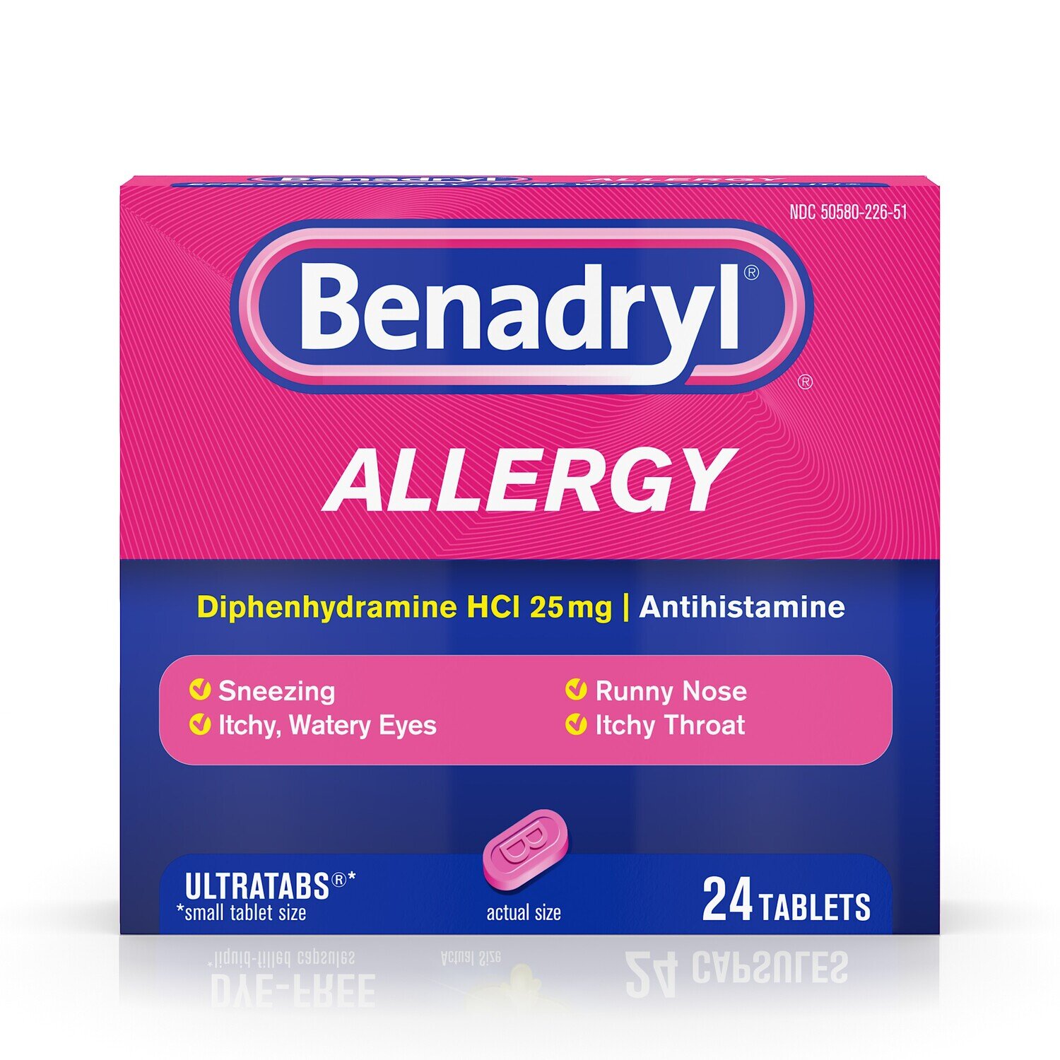 Benadryl Allergy Antihistamine Tablets 24 ct