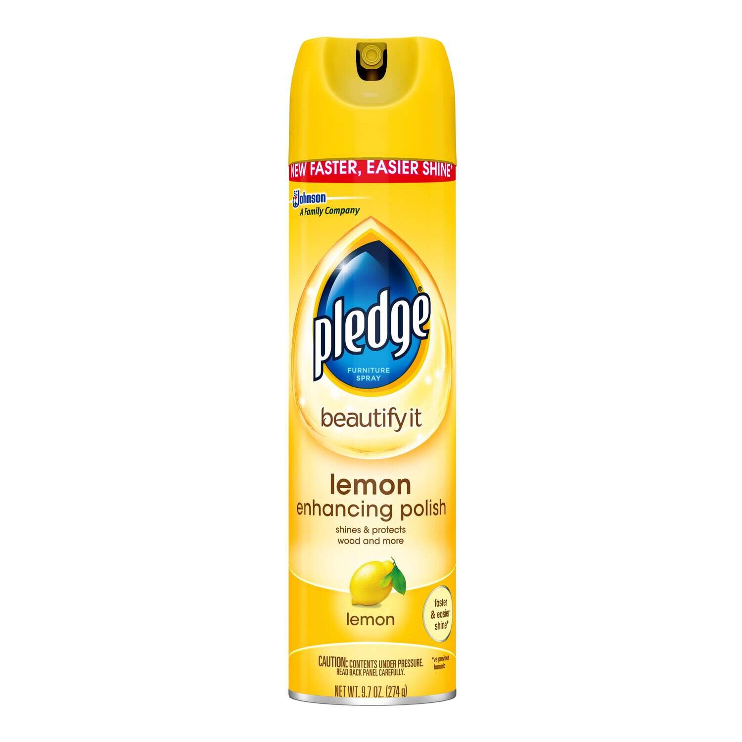 Pledge Shines And Protects Furniture Polish Spray - Lemon Scent 9.7oz