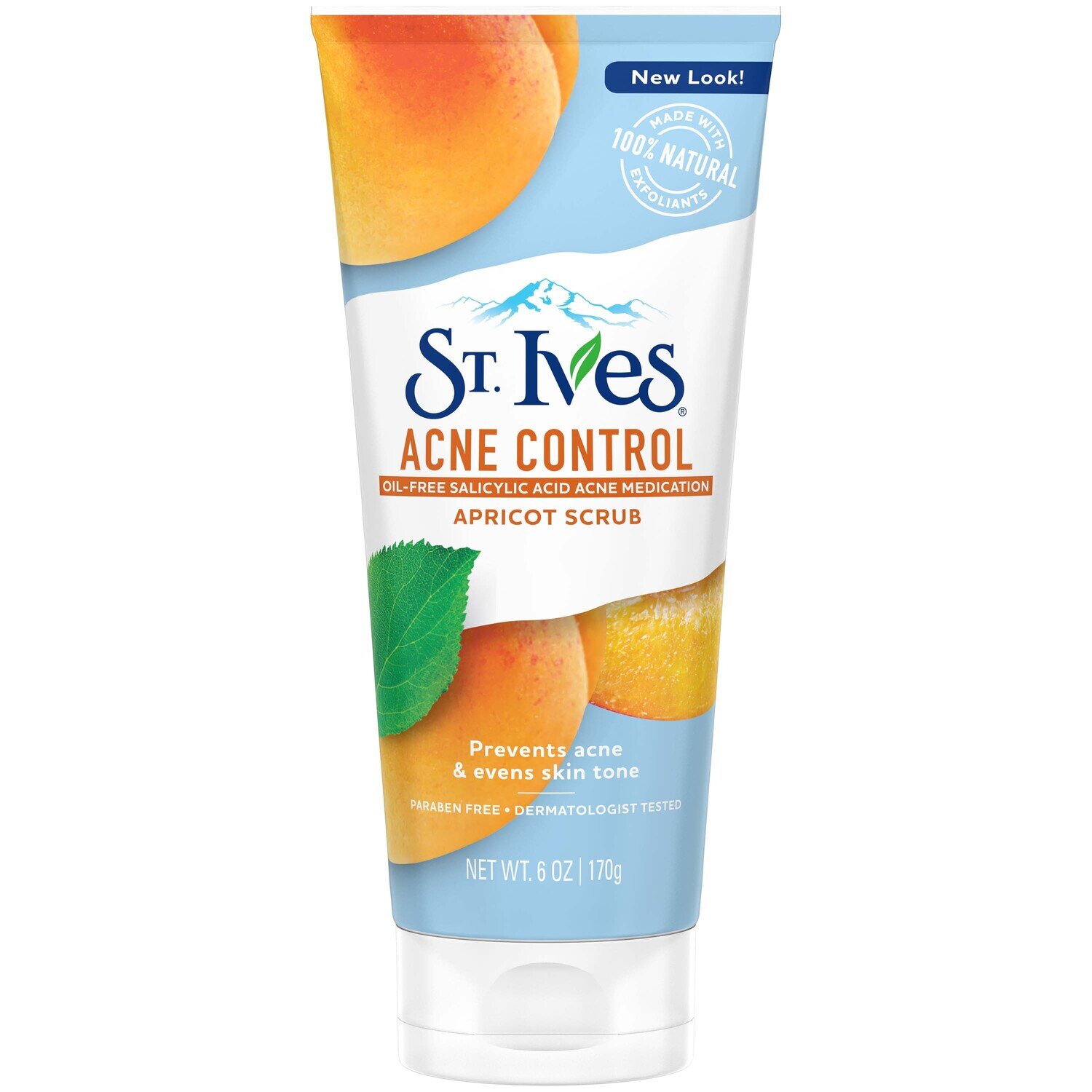St. Ives Acne Control Scrub 2% Salicylic Acid Acne Medication Apricot 6 oz