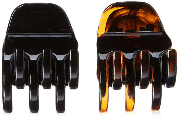 Goody Slideproof Medium Claw Clips - Black And Brown 2 Pack