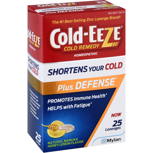 Cold-Eeze Cold Remedy Plus Defense Natural Manuka Honey Lemon Flavor Lozenges 25 ct