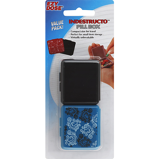 Ezy Dose Portable And Secure Pill Containers 2 Pack