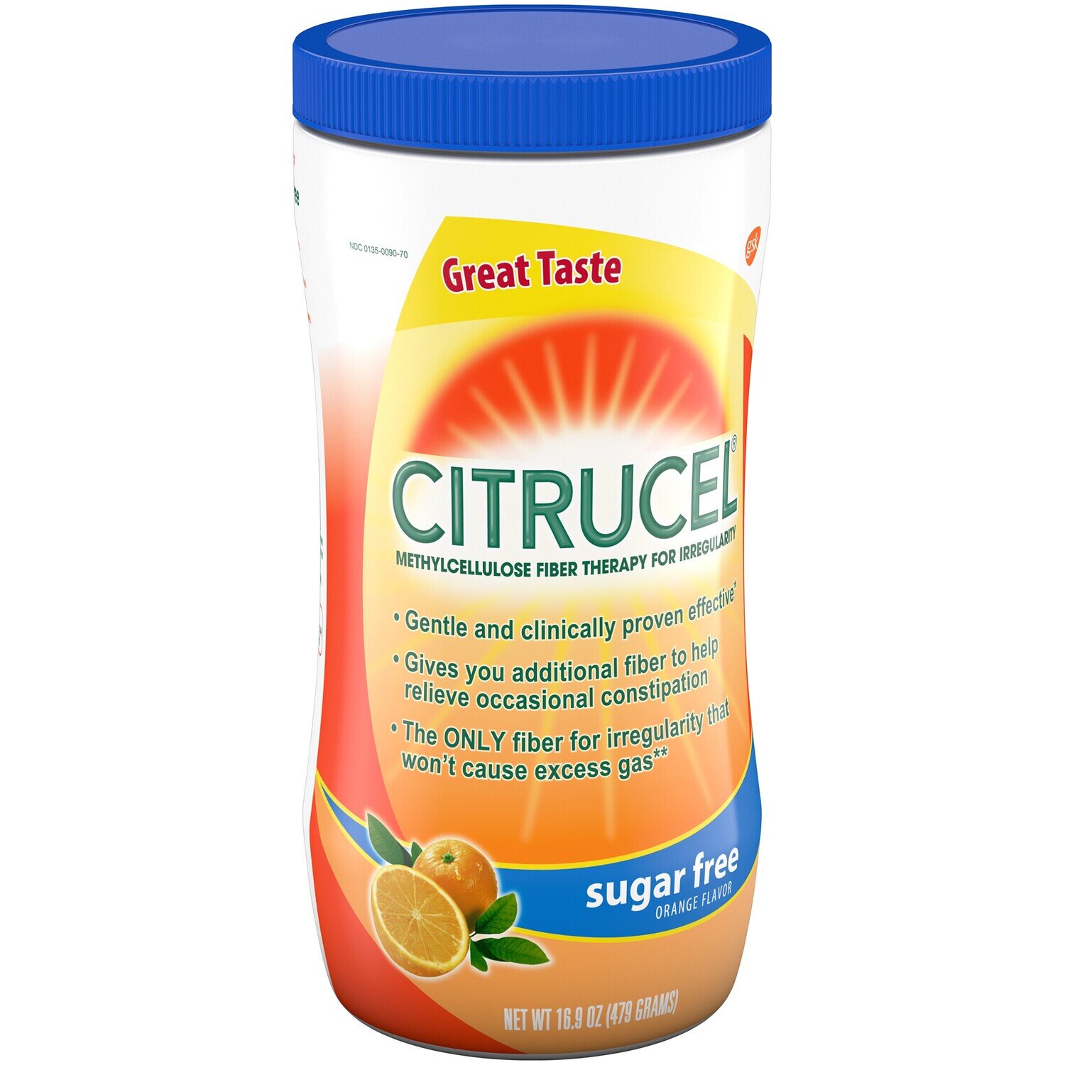 Citrucel Fiber Sugar-Free Orange Flavor 479 g