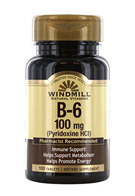 Vitamin B6 Pyridoxine HCI 100mg Tablets 100ct
