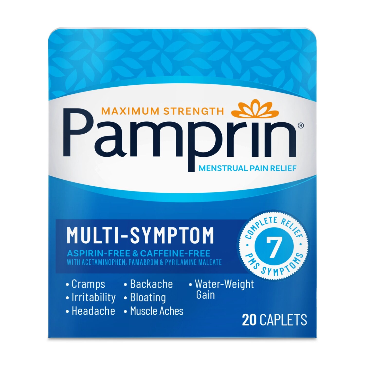 Pamprin Maximum Strength Multi-Symptom Caplets 20 ct