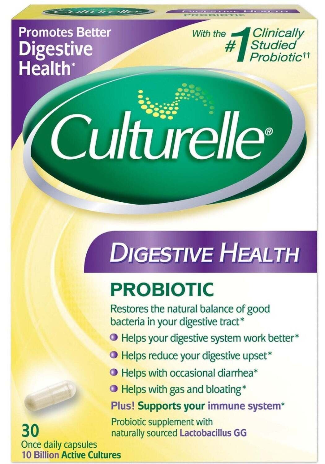 Culturelle Digestive Daily Probiotic Vegetarian Capsules 30 ct