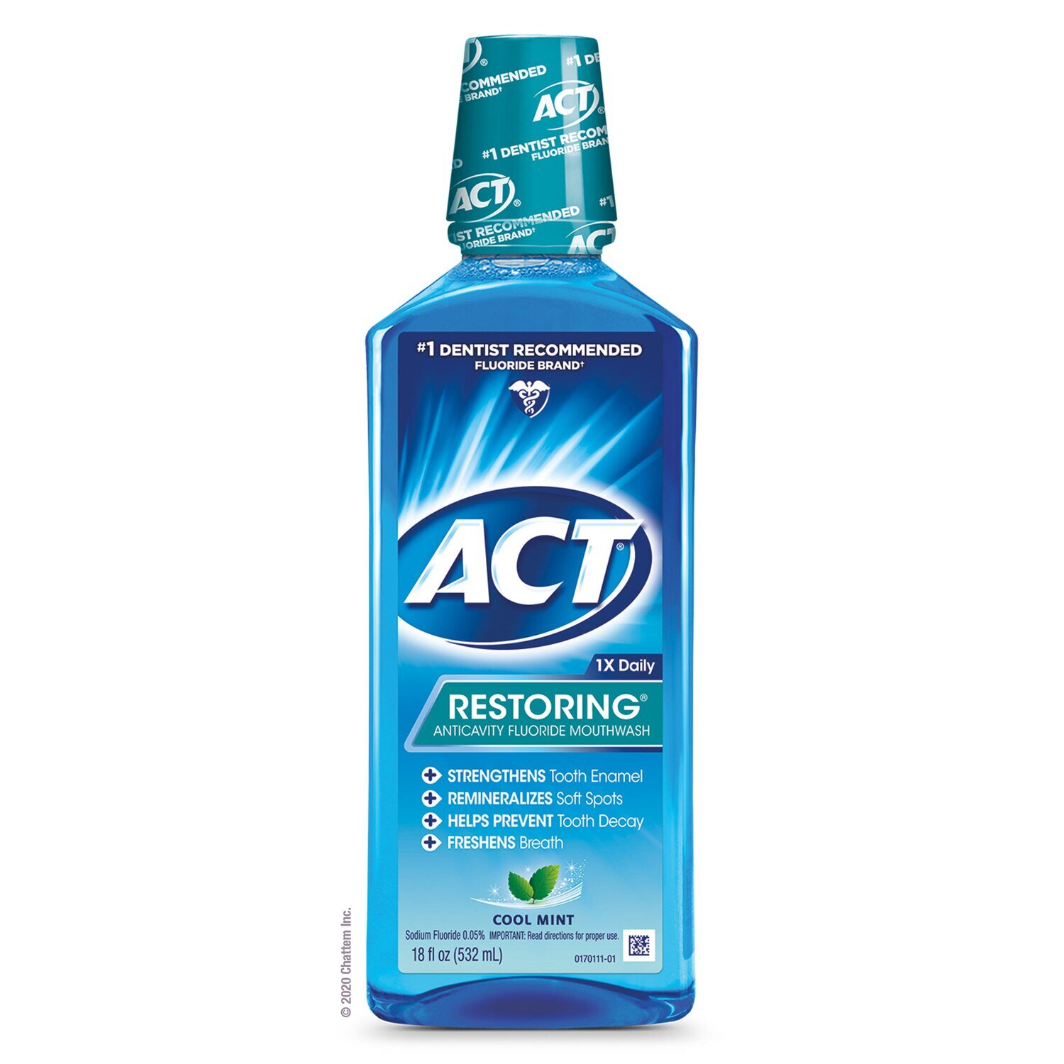 ACT Restoring Anticavity Fluoride Mouthwash - Cool Mint 18oz