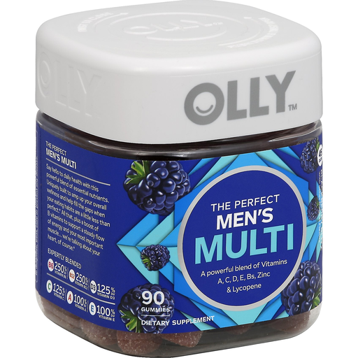 Olly The Perfect Men's Multi Vitamin Gummies - Blackberry Blitz Flavor 90ct
