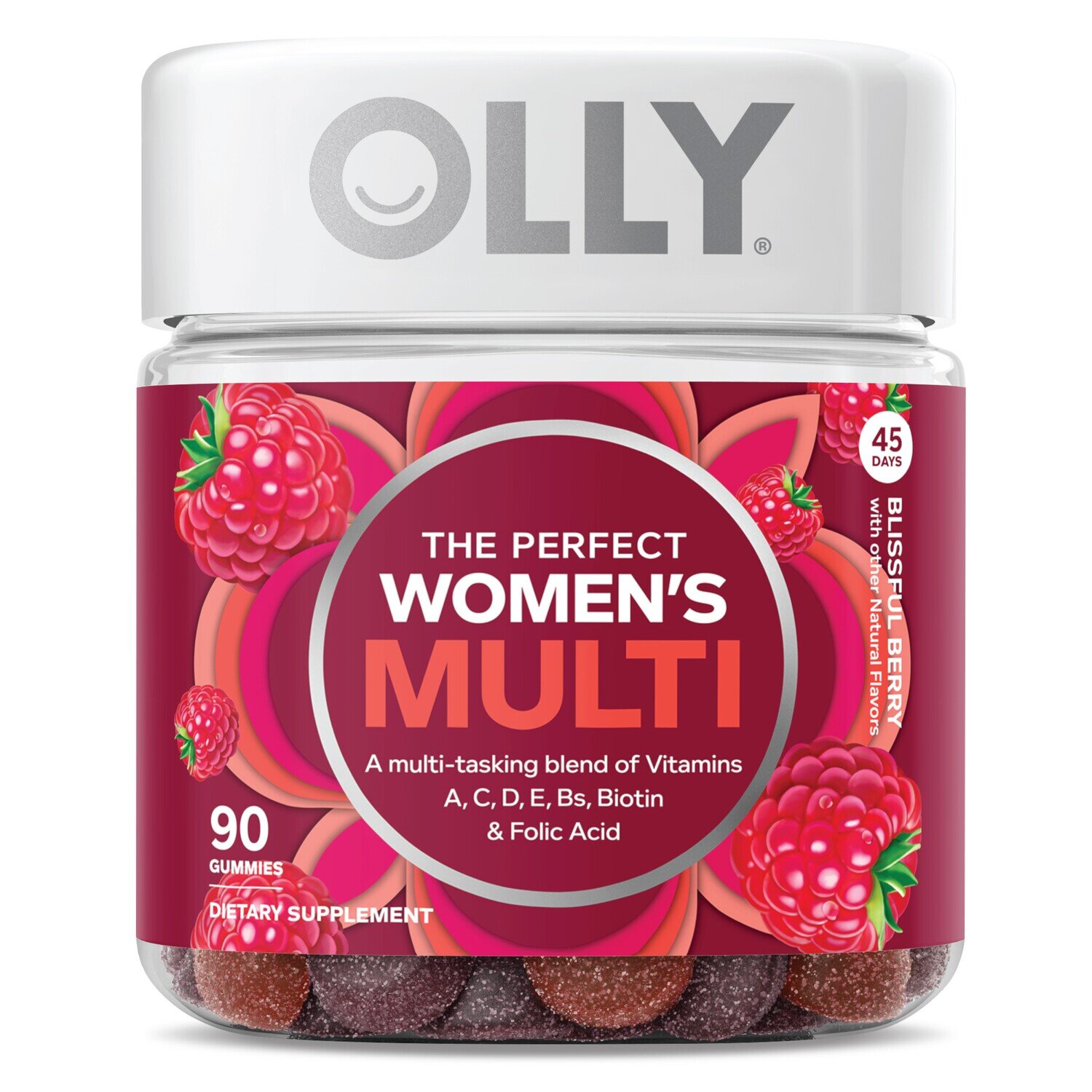 Olly Women's Multi Vitamin Gummies - Blissful Berry Flavor 90ct