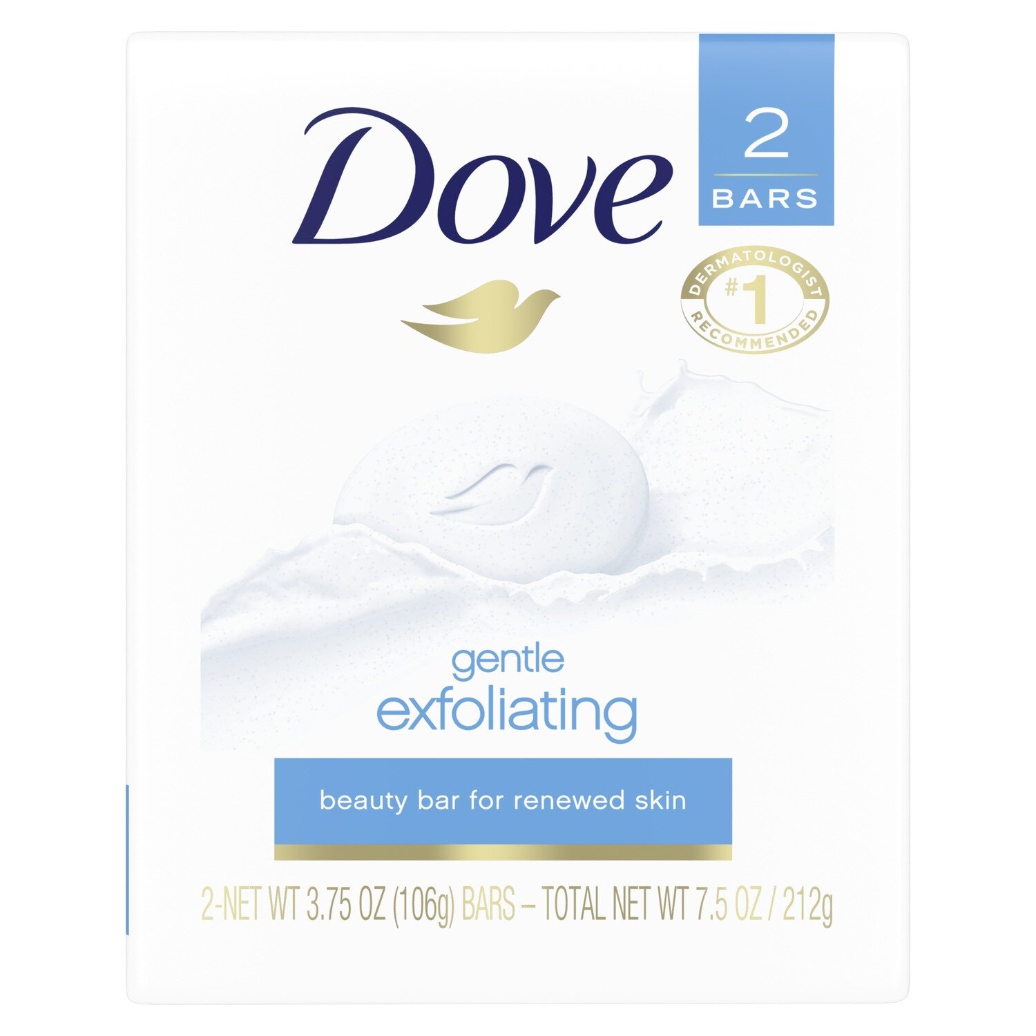 Dove Gentle Exfoliating Bar Soap 2pack