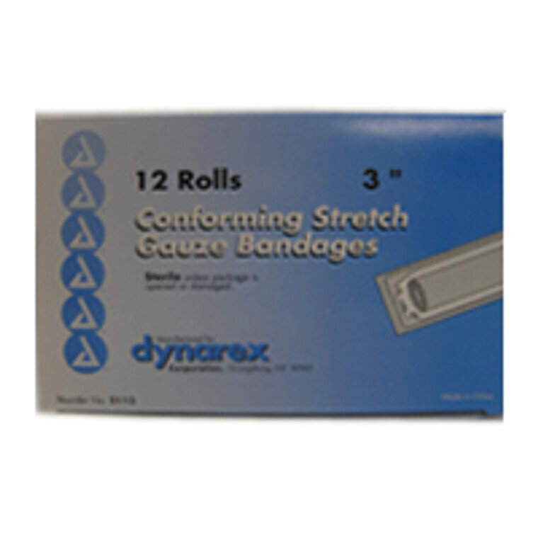 Conforming Stretch Gauze Bandages 3” x 4.1 yd 12 Rolls