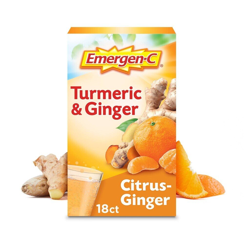 Emergen-C Turmeric And Ginger Daily Immune Support Packets 18ct
