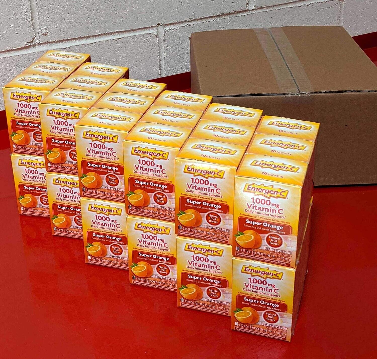 Emergen-C Vitamin C 1000mg Daily Immune Support Packets - Super Orange Flavor 10ct