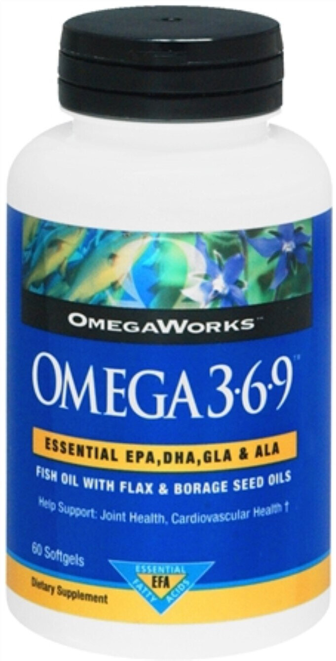 OmegaWorks Omega 3•6•9 With Essential EPA, DHA, ALA & OLEIC Softgels 60ct
