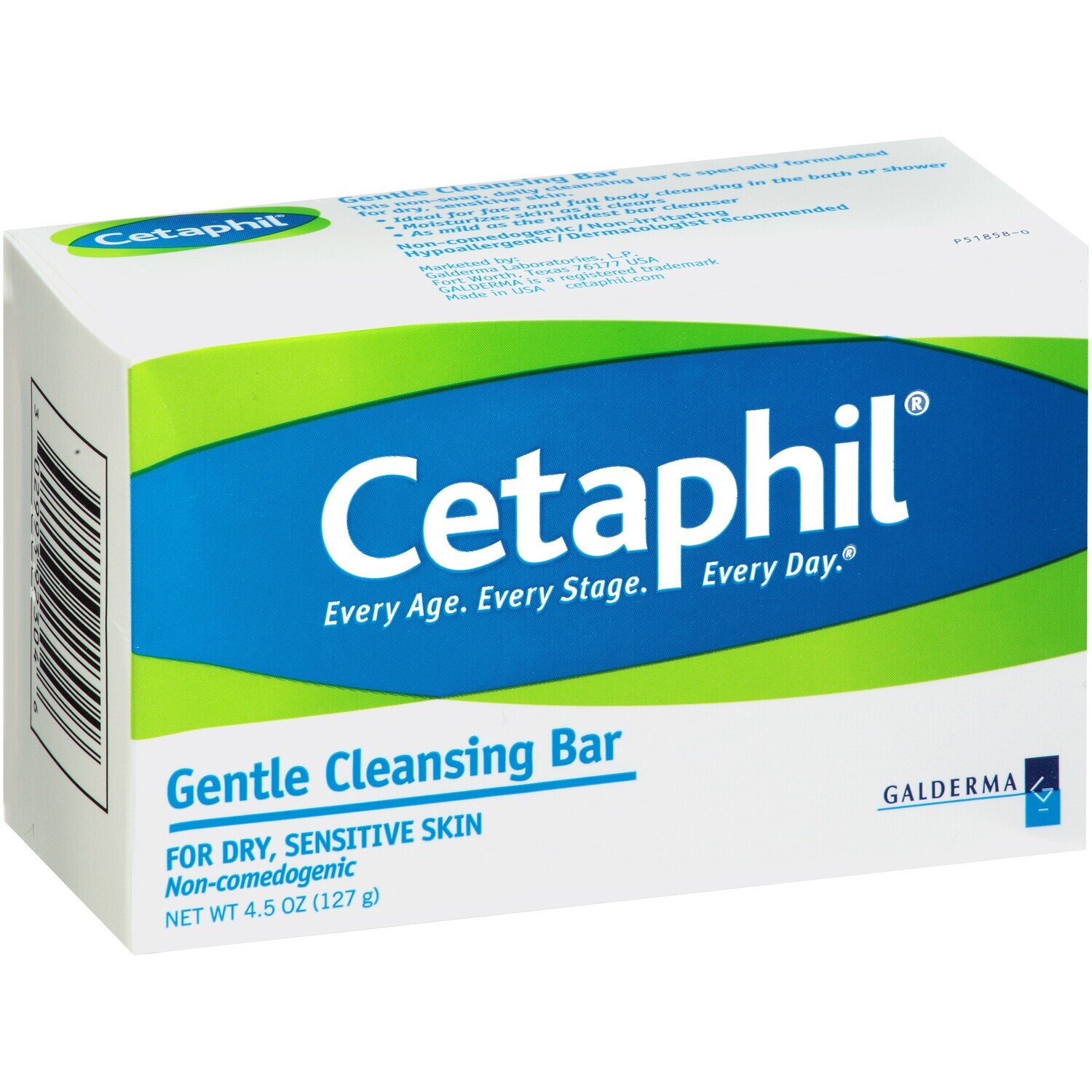 Cetaphil Gentle Cleansing Bar for Dry to Normal, Sensitive Skin 4.5 oz