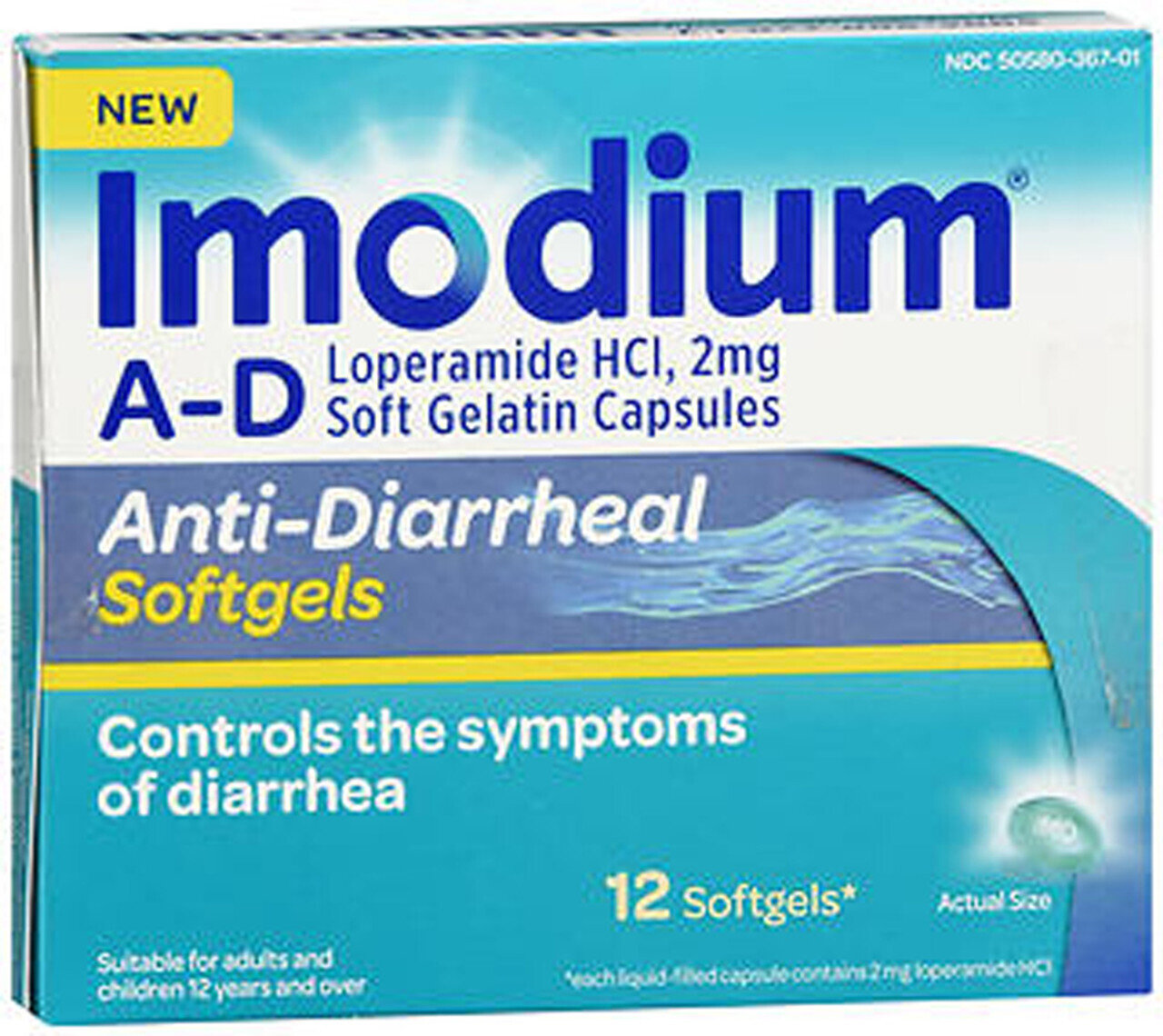 Imodium A-D Anti-Diarrheal Softgels 12ct