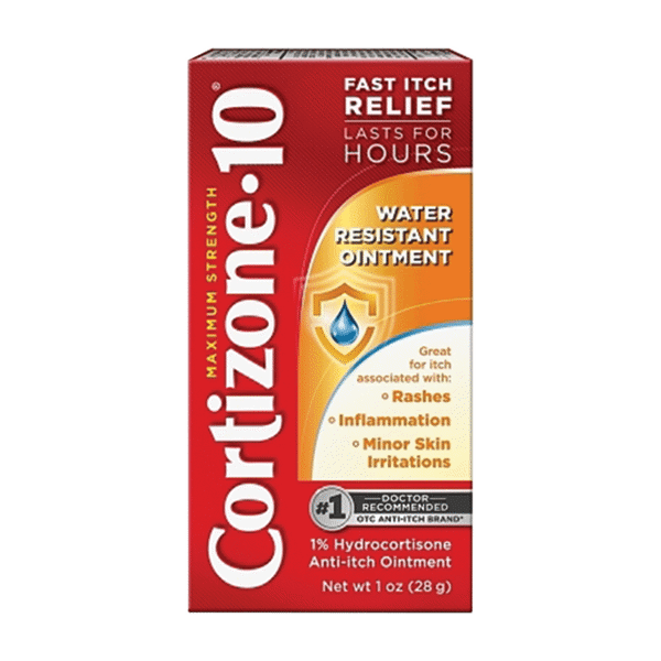 Cortizone 10 Maximum Strength Water Resistant Ointment 1% Hydrocortisone Anti-Itch Ointment 1 oz