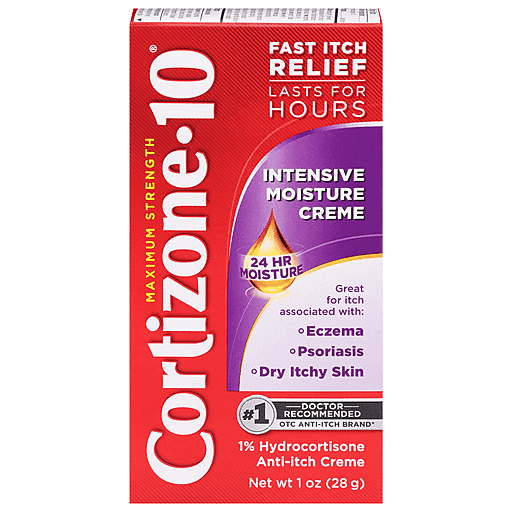 Cortizone 10 Maximum Strength Intensive Moisture Creme 1% Hydrocortisone Anti-Itch Creme 1 oz