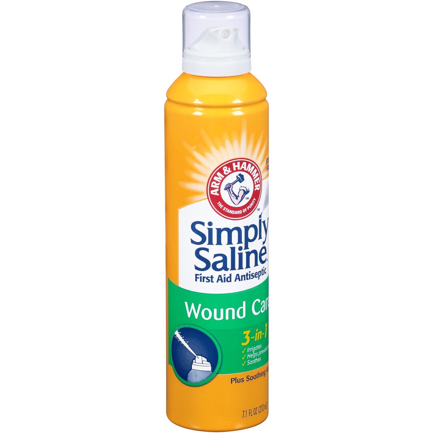 Arm & Hammer Simply Saline First Aid Antiseptic Wound Care 3-in-1 Plus Soothing Aloe 7.4 oz
