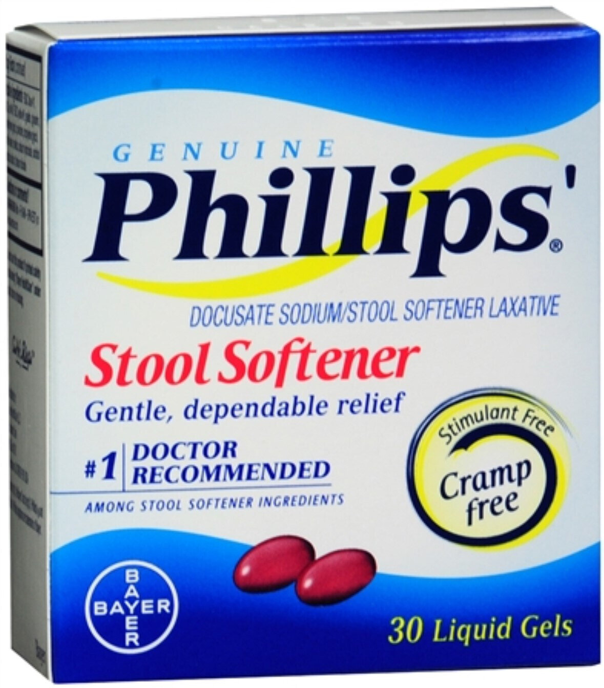 Phillips’ Docusate Sodium 100 mg Stool Softener Liquid Gels 30 ct