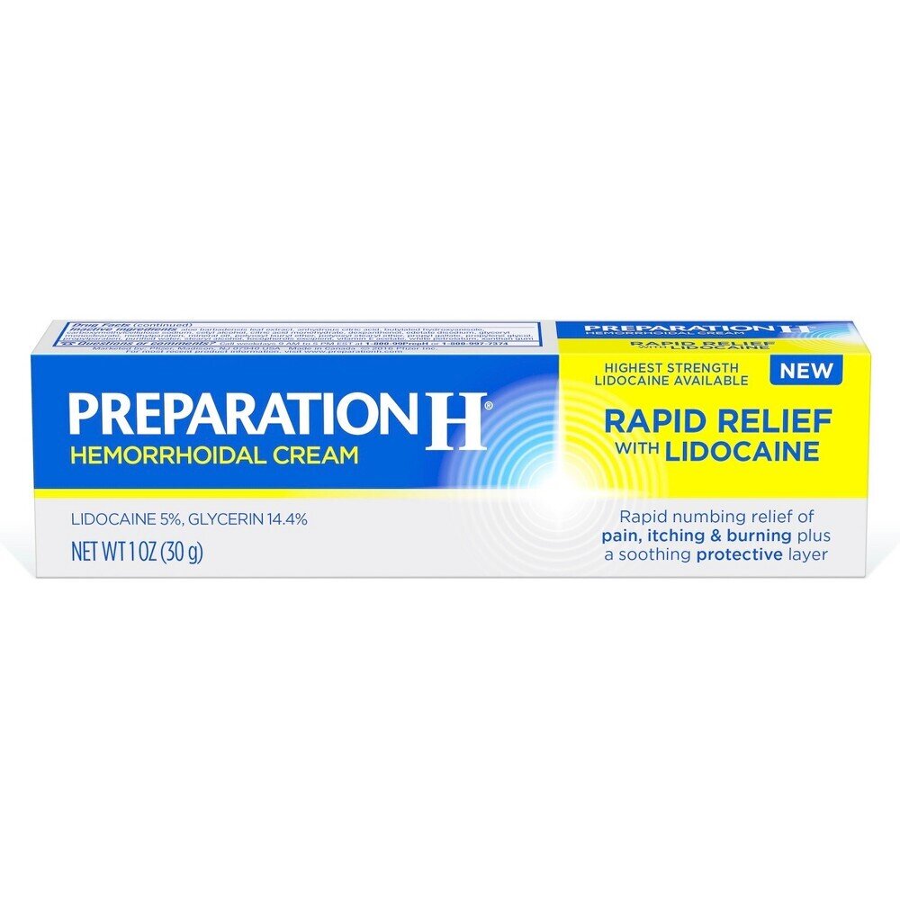 Preparation H Rapid Relief with Lidocaine Hemorrhoidal Cream 28 g