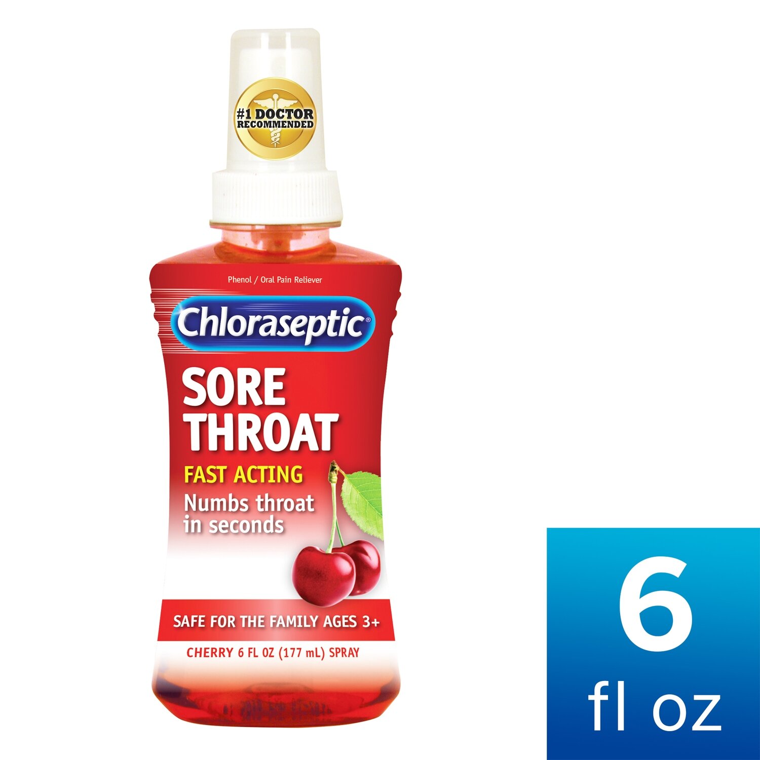 Chloraseptic Sore Throat Cherry Spray 6 fl oz