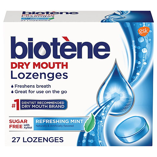 Biotène Dry Mouth Lozenges Sugar Free - Refreshing Mint 27ct
