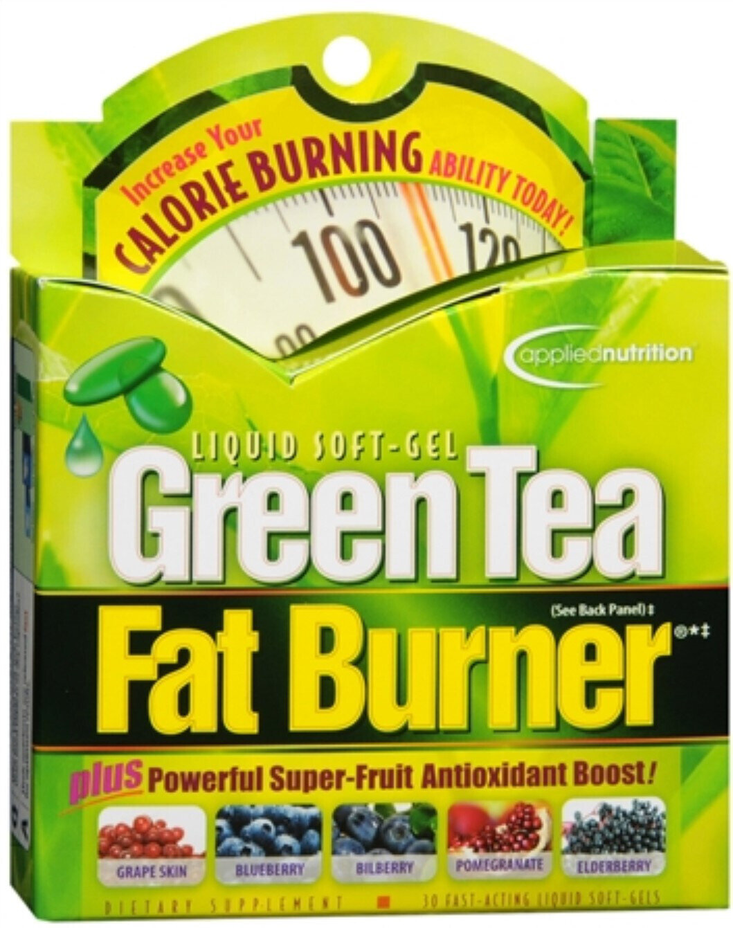 Applied Nutrition Green Tea Fat Burner Fast Acting Liquid Softgels 30ct