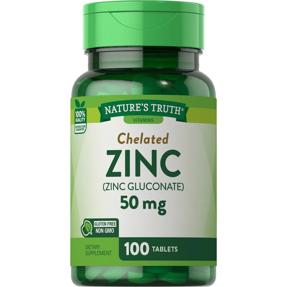 Zinc Gluconate 50mg Chelated Tablets 100mg