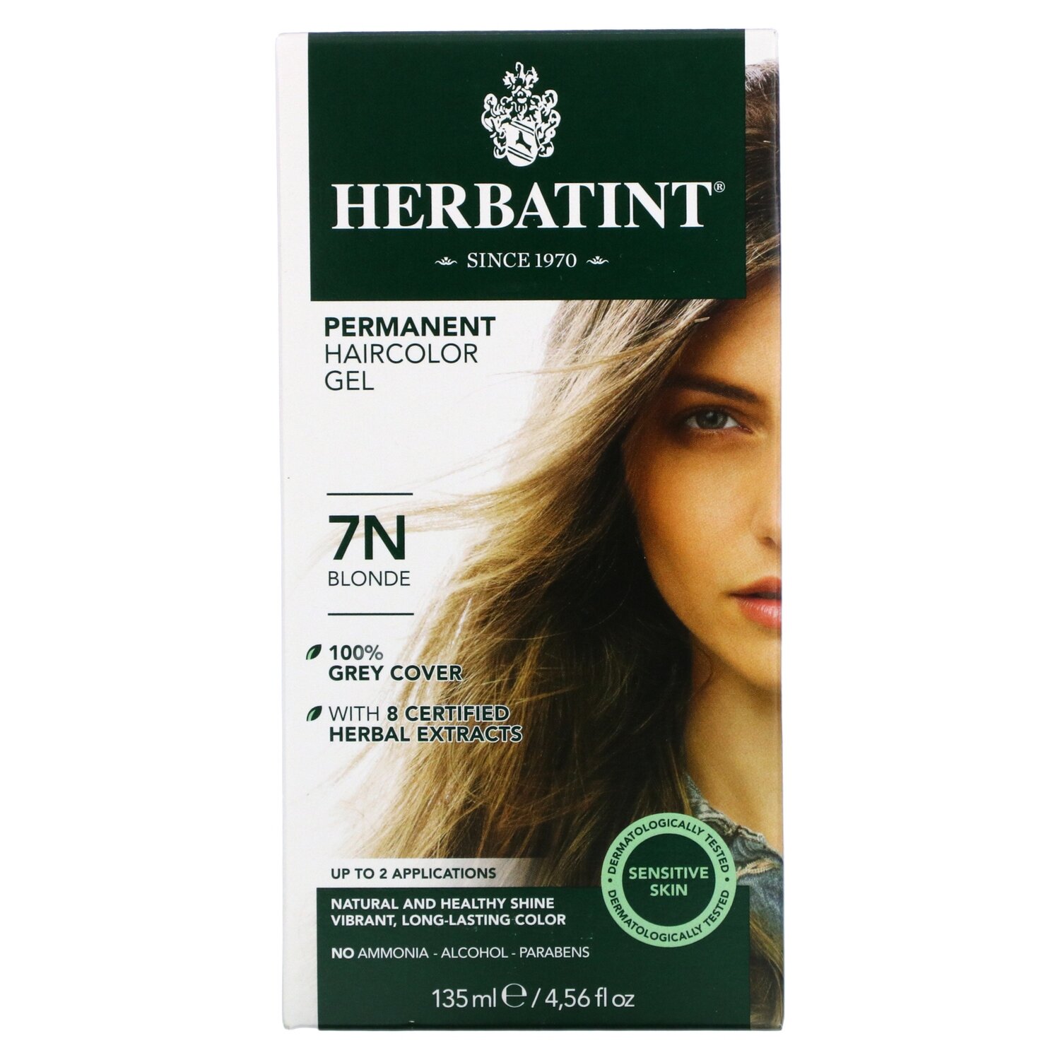 Herbatint Permanent Haircolor Gel 7N Blonde for Sensitive Skin