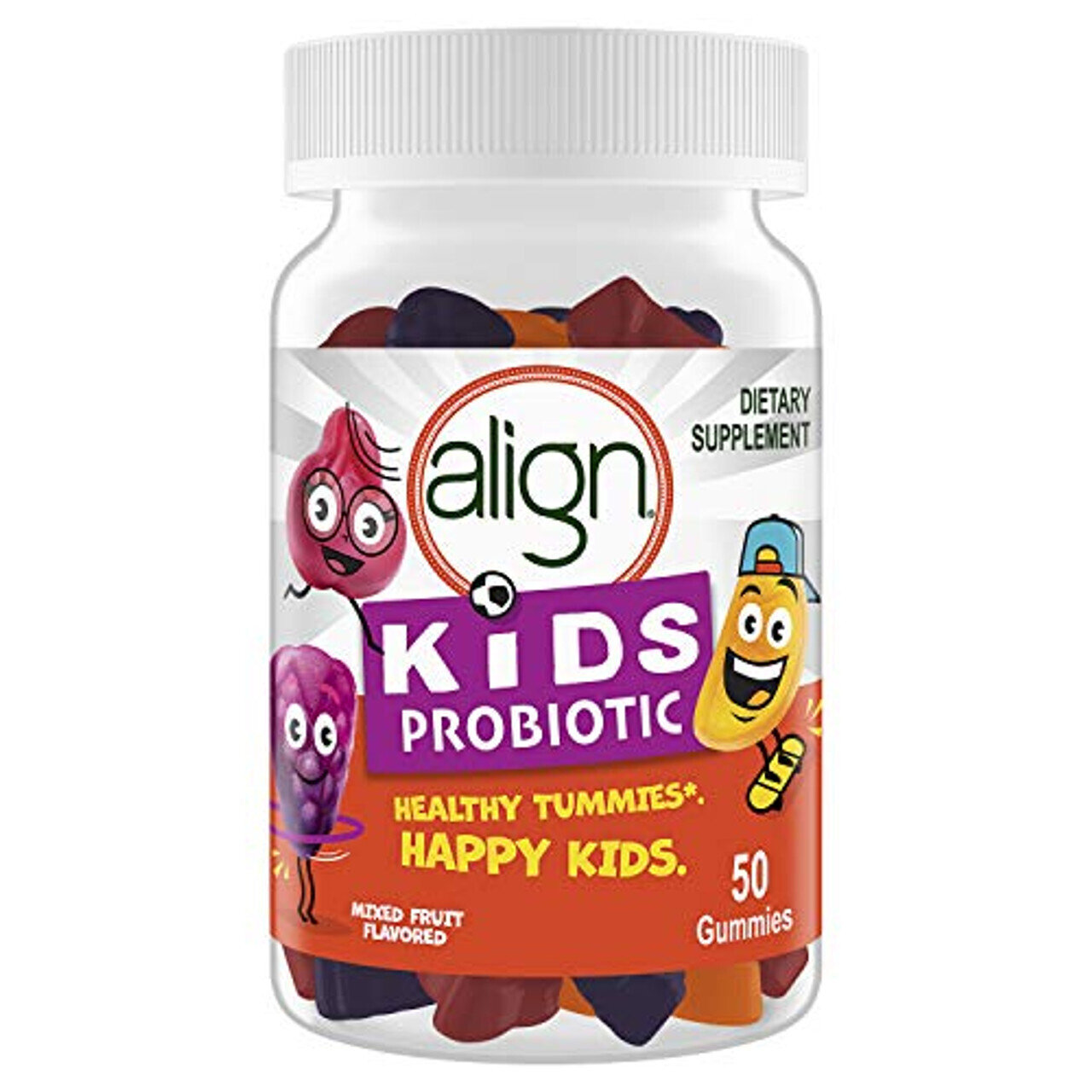 Align Kids Dietary Supplement Probiotic Gummies - Mixed Fruit Flavor 50ct
